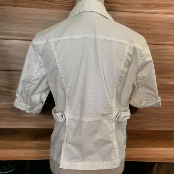 Dress Barn, Large, Elbow Sleeve Top or Lightweight Coat, Silver Accents & Snaps - Picture 4 of 8